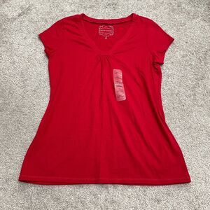 High Sierra Basic T-Shirt Women Small Red Short Sleeve Cotton Essential Top NWOT